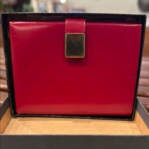 Rolfs VINTAGE Deadstock Red Wallet with Gold Accen